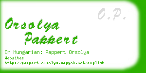 orsolya pappert business card